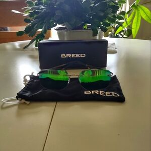 Breed Sunglasses with Green Lenses
